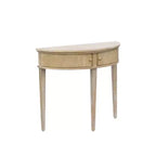 Console de rangement Crestview en blé recyclé - Martha Stewart : Design demi-lune vintage, élégance pour l'entrée