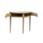 Console de rangement Crestview en blé recyclé - Martha Stewart : Design demi-lune vintage, élégance pour l'entrée