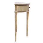 Console de rangement Crestview en blé recyclé - Martha Stewart : Design demi-lune vintage, élégance pour l'entrée