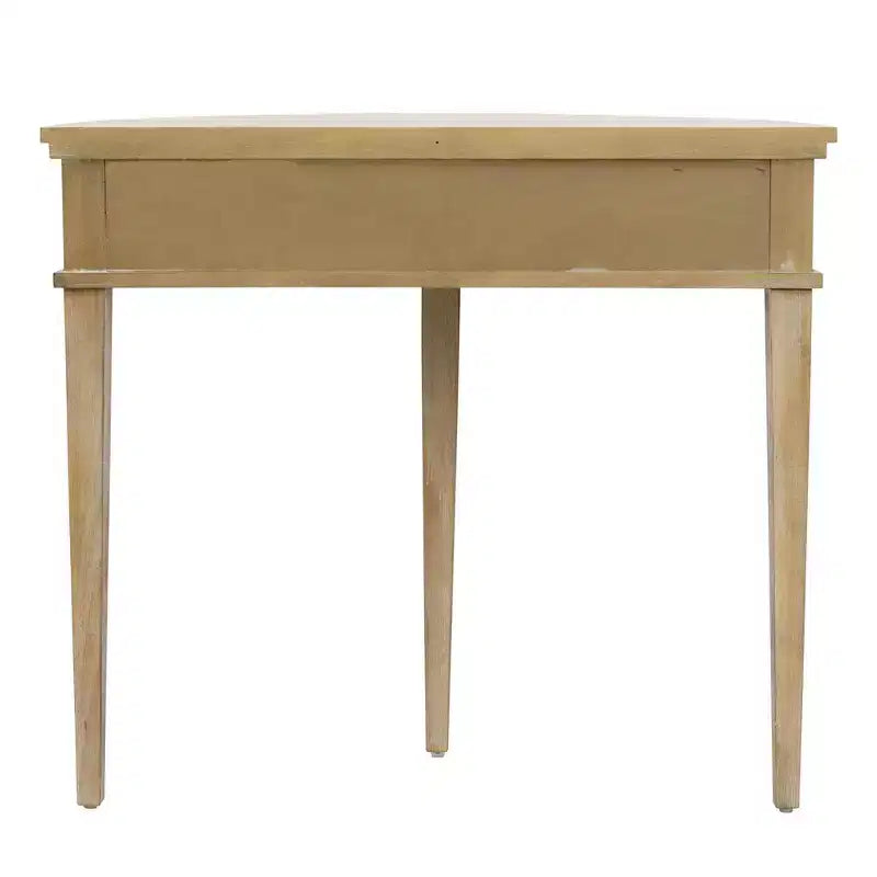 Console de rangement Crestview en blé recyclé - Martha Stewart : Design demi-lune vintage, élégance pour l'entrée