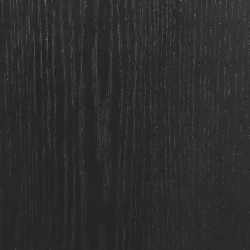 Table d'appoint Wiley Mid-Century Modern en bois massif noir 2 tiroirs - Linon : placage de chêne, pieds en hévéa, rangement