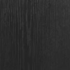 Table d'appoint Wiley Mid-Century Modern en bois massif noir 2 tiroirs - Linon : placage de chêne, pieds en hévéa, rangement