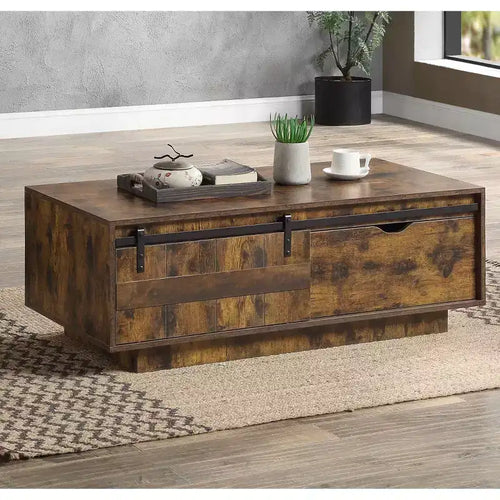 Table basse Bellarosa finition chêne rustique Acme Furniture