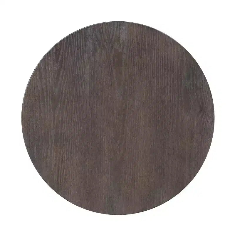Powell Ensemble de 3 tables basses et d'appoint rondes Galway avec plateau en bois et métal gris anthracite marron charbon de bois : Ensemble de meubles de salon rustiques