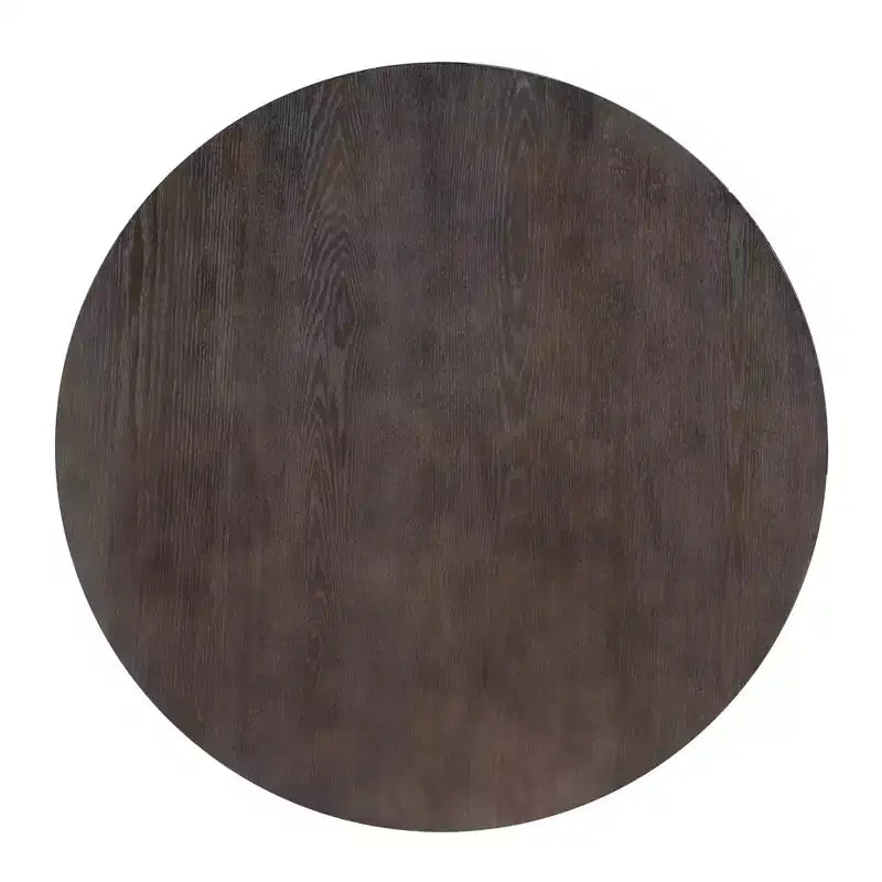 Powell Ensemble de 3 tables basses et d'appoint rondes Galway avec plateau en bois et métal gris anthracite marron charbon de bois : Ensemble de meubles de salon rustiques