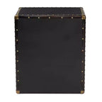 Table d'appoint Baxton Studio Mallison Canvas 3 tiroirs Noir/Marron