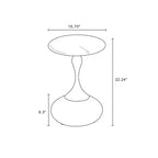 Manhattan Comfort Lot de 2 tables d'appoint Patchin avec base ronde en métal et plateau de table doré en bois marron