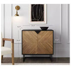 Nathan James Lot de 3 consoles Enloe avec portes en bois noires