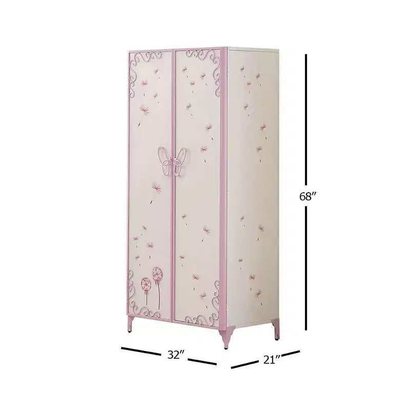Meuble de rangement décoratif Priya II 81 cm blanc et violet clair - Acme Furniture
