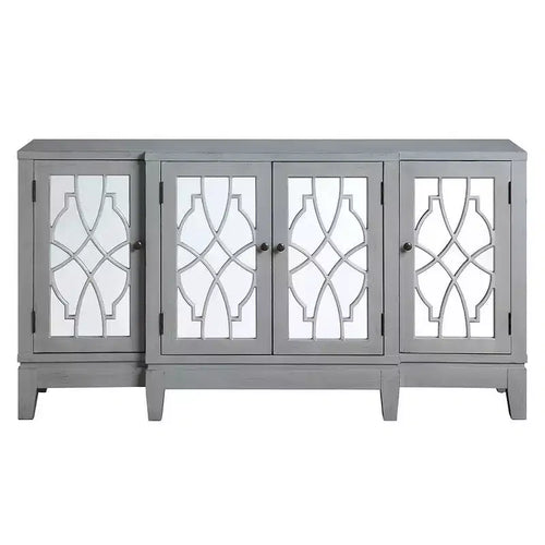 60" Magdi Accent Table Antique Gray Finish - Acme Furniture