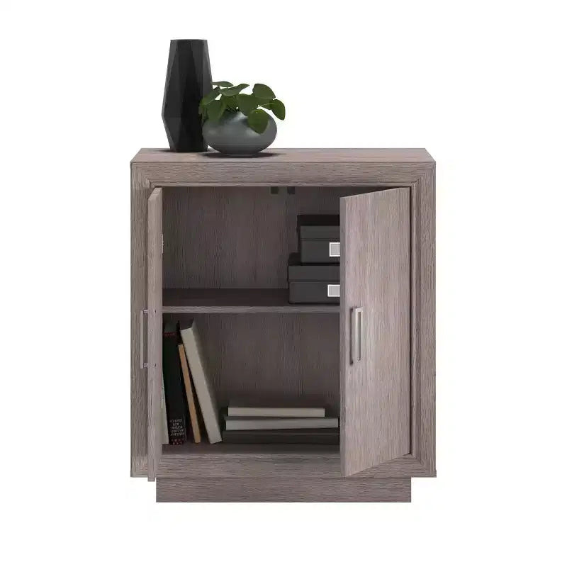 Meuble bas de bureau 2 portes Sauder Hayes Garden Chêne Cendré