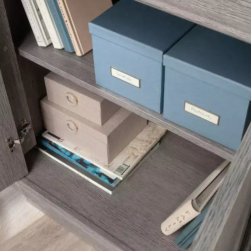 Meuble bas de bureau 2 portes Sauder Hayes Garden Chêne Cendré