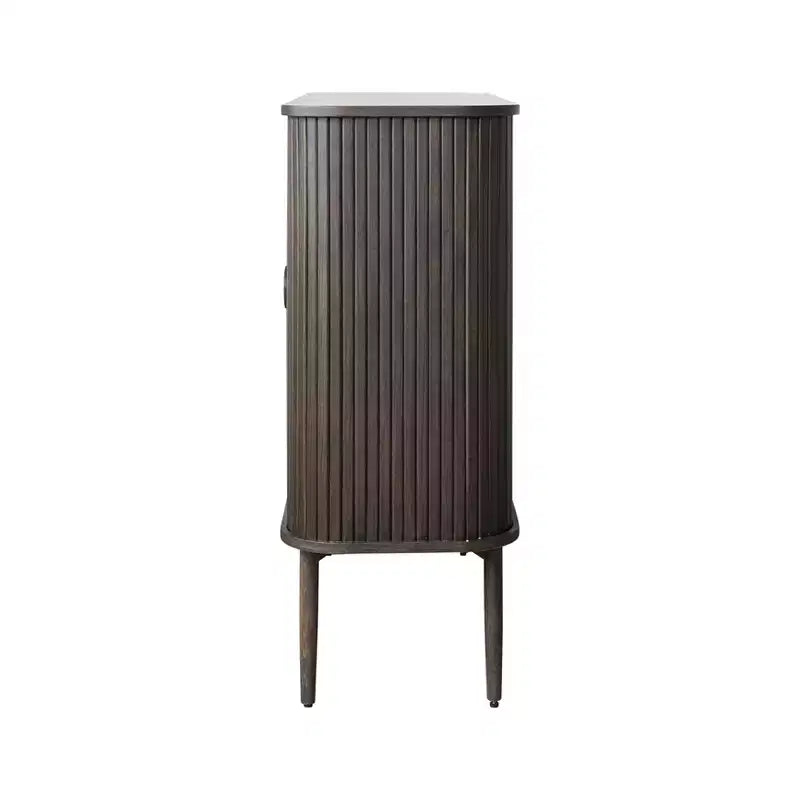 Storied Home Chêne Armoire de Rangement Décorative 2 Portes, 28,5 po (72 cm) de Hauteur : Bois d'Hévéa et MDF, Aucun Assemblage Requis