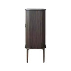 Storied Home Chêne Armoire de Rangement Décorative 2 Portes, 28,5 po (72 cm) de Hauteur : Bois d'Hévéa et MDF, Aucun Assemblage Requis