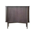Storied Home Chêne Armoire de Rangement Décorative 2 Portes, 28,5 po (72 cm) de Hauteur : Bois d'Hévéa et MDF, Aucun Assemblage Requis