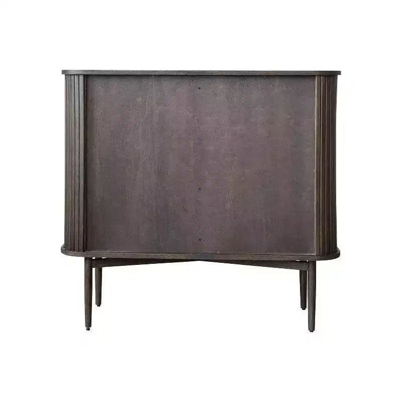 Storied Home Chêne Armoire de Rangement Décorative 2 Portes, 28,5 po (72 cm) de Hauteur : Bois d'Hévéa et MDF, Aucun Assemblage Requis