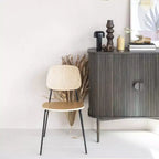 Storied Home Chêne Armoire de Rangement Décorative 2 Portes, 28,5 po (72 cm) de Hauteur : Bois d'Hévéa et MDF, Aucun Assemblage Requis