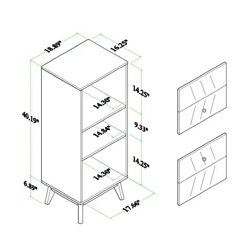 Hartman Armoire de rangement en bois Noyer brun - Baxton Studio