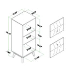 Hartman Armoire de rangement en bois Noyer brun - Baxton Studio
