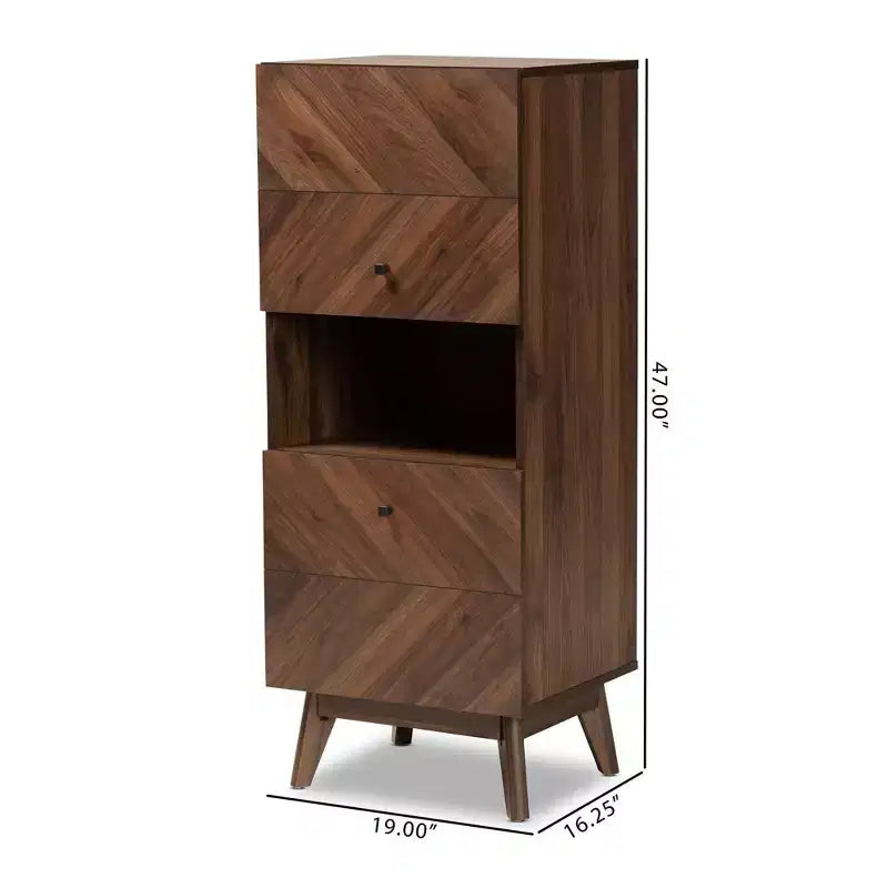 Hartman Armoire de rangement en bois Noyer brun - Baxton Studio