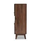 Hartman Armoire de rangement en bois Noyer brun - Baxton Studio