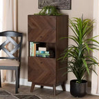 Hartman Armoire de rangement en bois Noyer brun - Baxton Studio