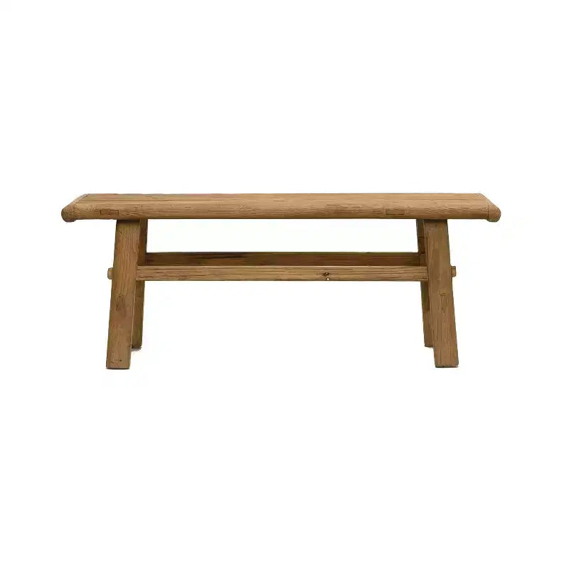 Table basse Elm Wood Storied Home Naturel : 42,5 cm de hauteur, 114,9 cm de profondeur, aucun assemblage requis, structure et plateau en orme