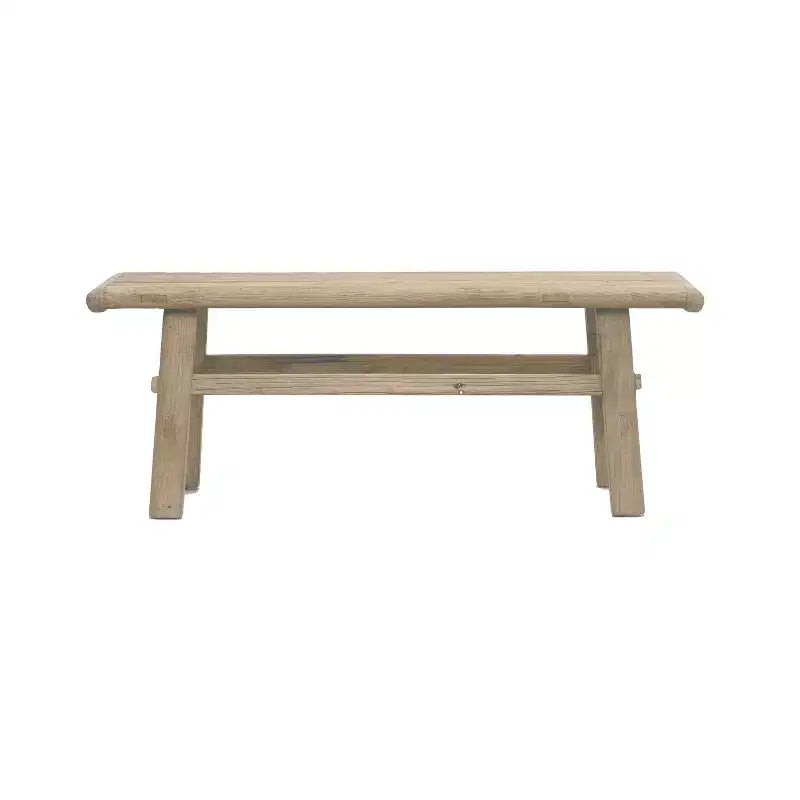 Table basse Elm Wood Storied Home Naturel : 42,5 cm de hauteur, 114,9 cm de profondeur, aucun assemblage requis, structure et plateau en orme