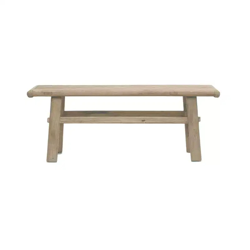 Table basse Elm Wood Storied Home Naturel : 42,5 cm de hauteur, 114,9 cm de profondeur, aucun assemblage requis, structure et plateau en orme