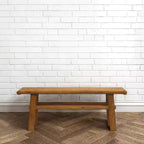 Table basse Elm Wood Storied Home Naturel : 42,5 cm de hauteur, 114,9 cm de profondeur, aucun assemblage requis, structure et plateau en orme