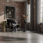 Table d'appoint Urban Port ronde 22 po en fonte d'aluminium texturée martelée, noire