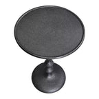 Table d'appoint Urban Port ronde 22 po en fonte d'aluminium texturée martelée, noire