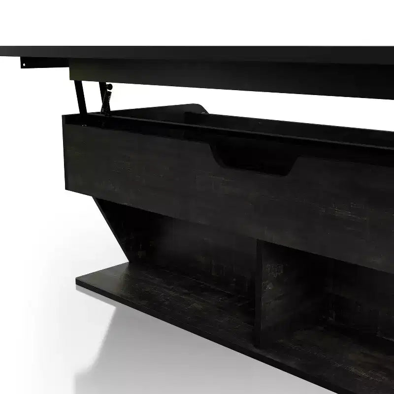 Table basse relevable transitionnelle Hawkpoint 44" chêne noir recyclé - miBasics