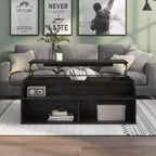 Table basse relevable transitionnelle Hawkpoint 44" chêne noir recyclé - miBasics