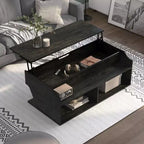 Table basse relevable transitionnelle Hawkpoint 44" chêne noir recyclé - miBasics