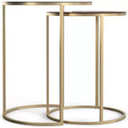 2 tables gigognes Oakdale nickel antique/cuivre antique - WyndenHall