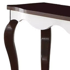 Console Mathias, fini blanc et noyer, de Meubles Acme
