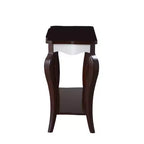 Console Mathias, fini blanc et noyer, de Meubles Acme