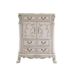Acme Furniture 42" Dresden II Decorative Storage Drawers Bone White Finish : 5-Drawer Chest, Wood Composite, No Assembly Required