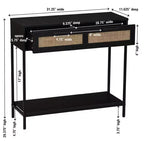 Table console bungalow Household Essentials noire