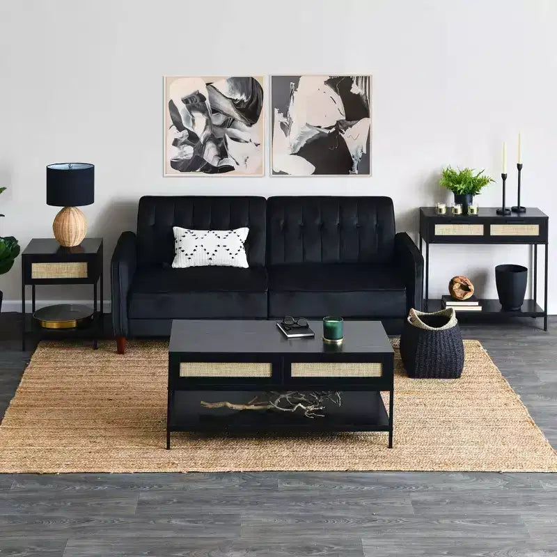 Table console bungalow Household Essentials noire