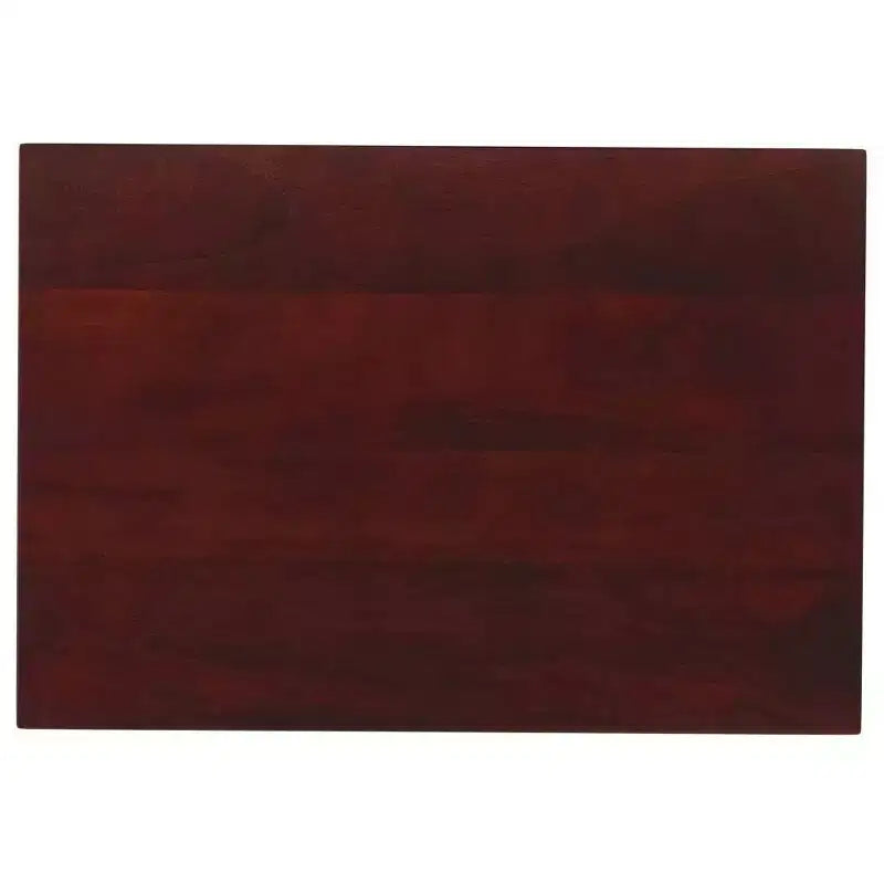 WyndenHall Ebsen Table d'appoint en métal et bois Cognac : Table d'appoint rectangulaire contemporaine, résistante aux rayures