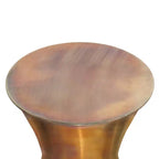 Table d'appoint en métal Cliona Laiton vieilli - WyndenHall : Aucun assemblage requis, Table d'appoint ronde pour salon, Capacité de 22,7 kg