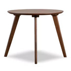 HOMES: Inside + Out Creekside 23" Round Mid-Century Modern Accent Side Table Walnut