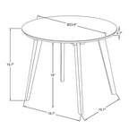 MAISONS : Intérieur + Extérieur Table d'appoint ronde Creekside 23" style Mid-Century Modern Noyer