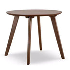MAISONS : Intérieur + Extérieur Table d'appoint ronde Creekside 23" style Mid-Century Modern Noyer