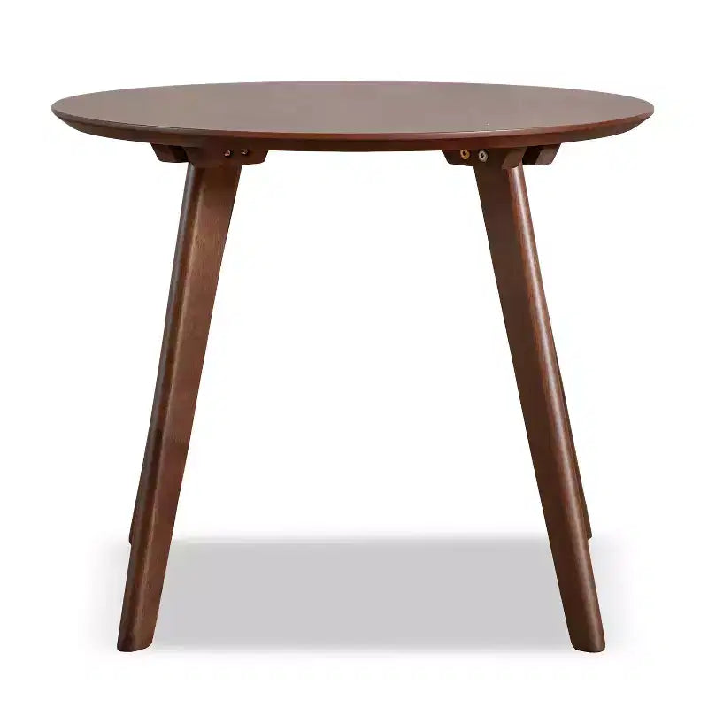 MAISONS : Intérieur + Extérieur Table d'appoint ronde Creekside 23" style Mid-Century Modern Noyer