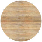 Table basse tambour WyndenHall Farmington Naturelle : style industriel moderne, bois de manguier et fer, 96,5 cm