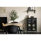 Meuble de rangement décoratif South Shore, 21,5 po de largeur, noir : Cadre en métal, 3 tablettes, assemblage d’un adulte requis