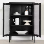 Meuble de rangement décoratif South Shore, 21,5 po de largeur, noir : Cadre en métal, 3 tablettes, assemblage d’un adulte requis